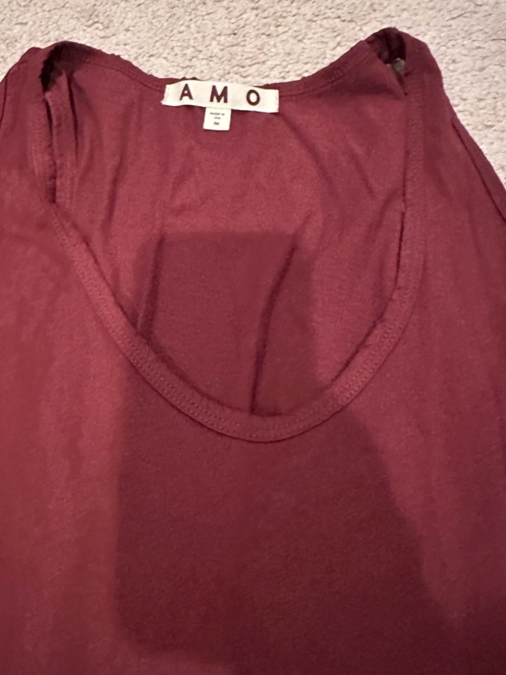 AMO maroon racer back tank